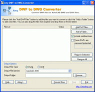 DWF to DWG Converter Any screenshot